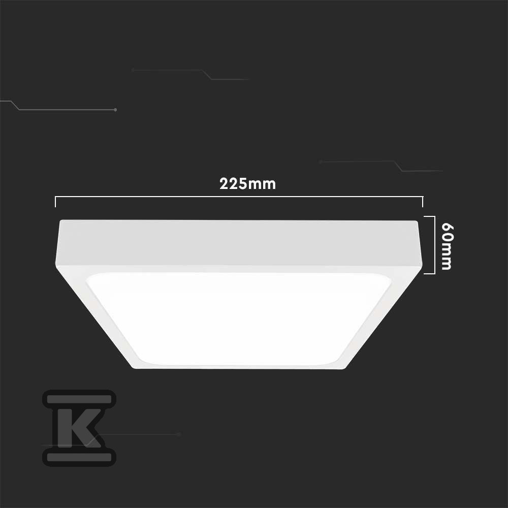 Plafon V-TAC 18W LED Kwadrat IP44 - 7625