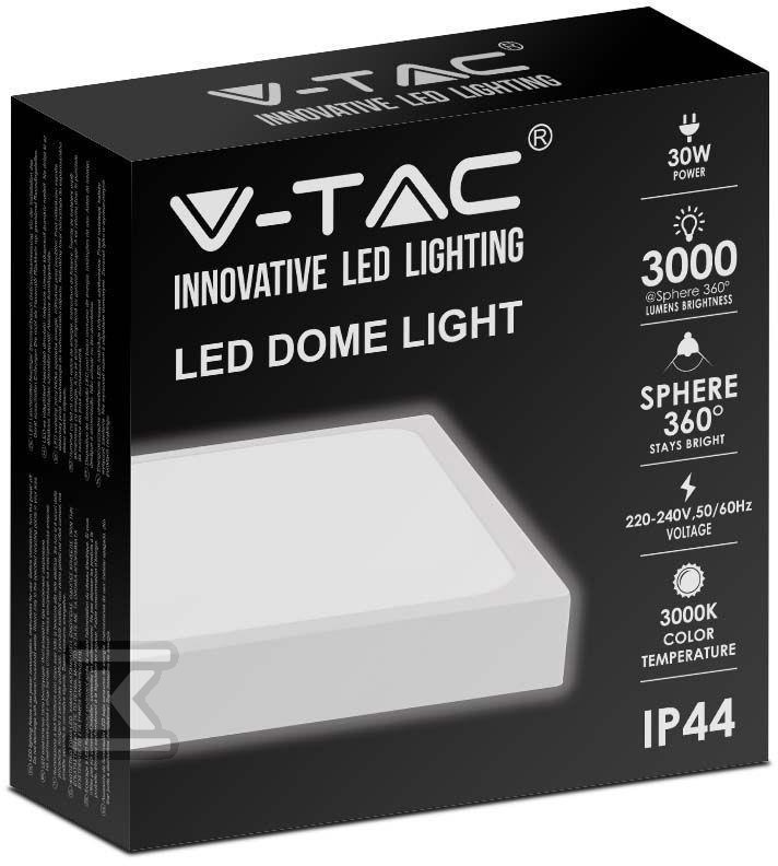 Plafon V-TAC 30W LED Kwadrat IP44 - 7630