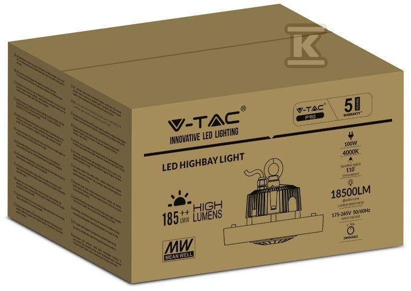 High Bay LED svítidlo V-TAC MEANWELL - 7655