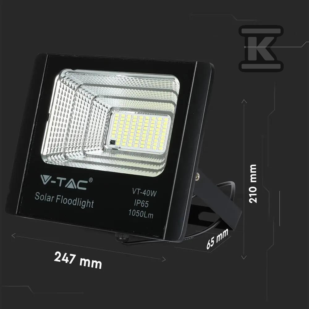 V-TAC 16W fekete LED napelem projektor - 8574