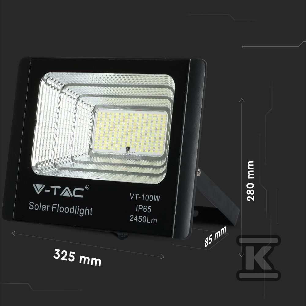 V-TAC 35 W schwarzer LED-Solarprojektor - 8576