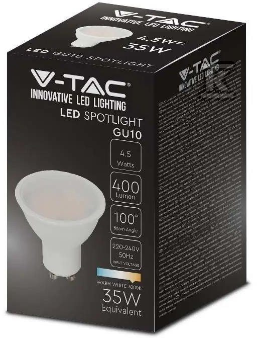 V-TAC LED žárovka 4,5W GU10 SMD 110st - 211685