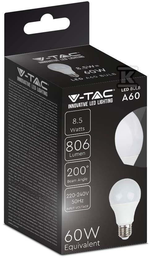 Żarówka LED V-TAC 8,5W E27 A60 VT-2099 - 217260