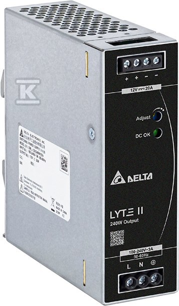 DELTA LYTE II, DIN rail power supply - DRL-12V240W1EN