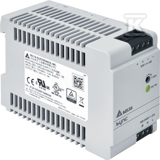 Zasilacz na szynę DIN 24V 4,16A 100W - DRS-24V100W1AR