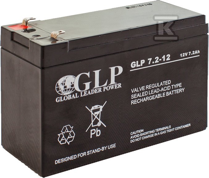 Battery VRLA AGM 12V/7.2Ah T1 - GLP 7.2-12