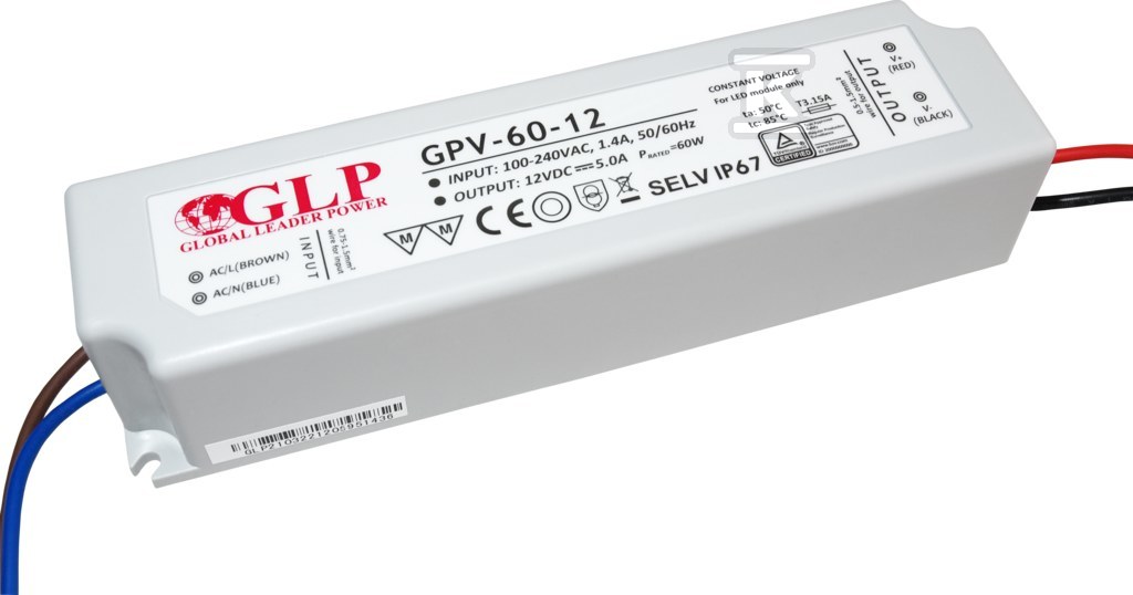 GLP LED power supply 12V 5A 60W - GPV-60-12