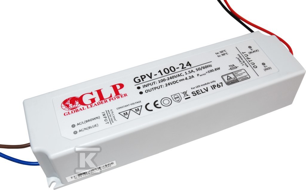 GLP LED power supply 24V 4.2A 100W - GPV-100-24