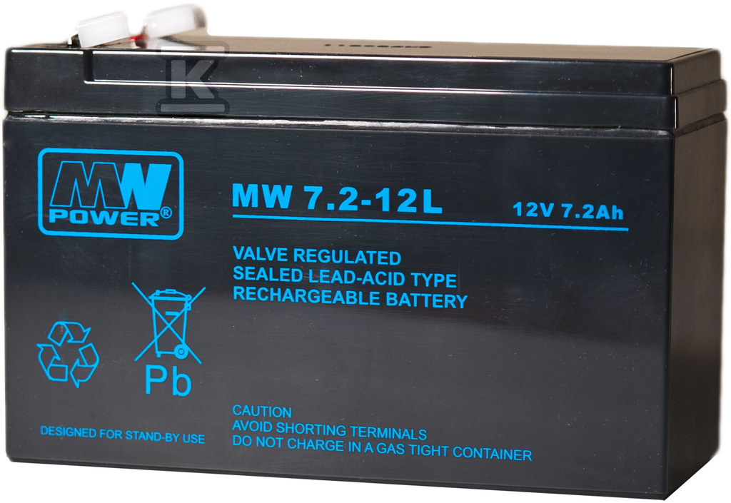 MW Power AGM AGM battery 12V/7,2Ah 6-9 - MW 7.2-12L