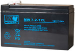 MW Power AGM AGM battery 12V/7,2Ah 6-9 years (wide connector)