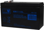 MW Power AGM AGM 12V/7Ah battery 6-9 years (wide connector)