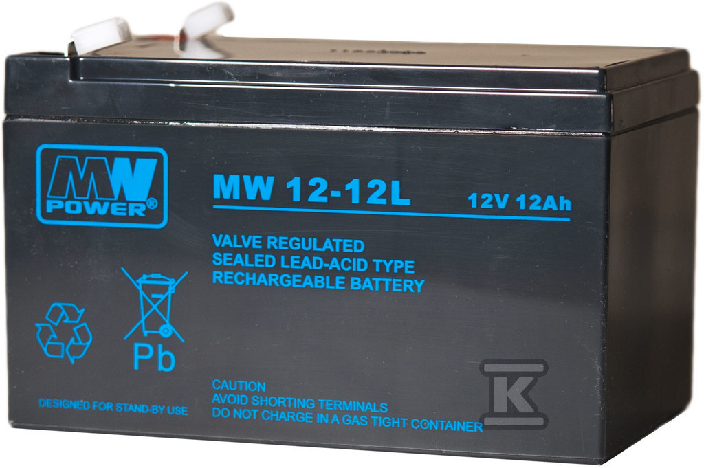 MW Power AGM AGM battery 12V/12Ah 6-9 - MW 12-12L