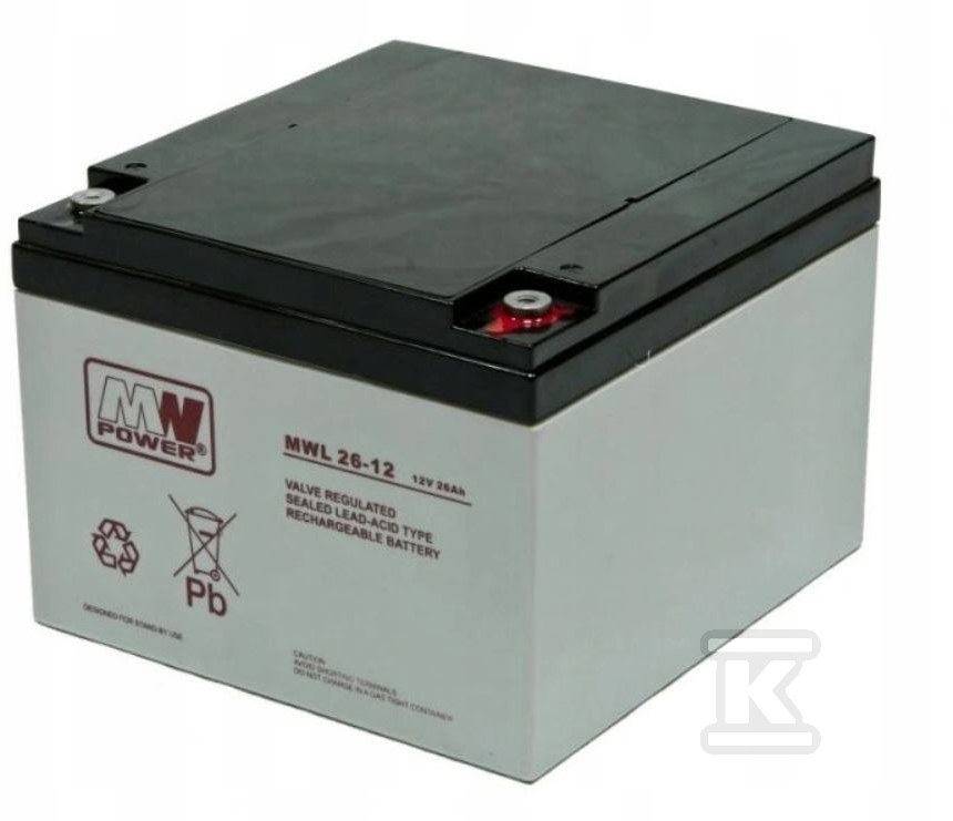 MW Power AGM battery AGM 12V/26Ah 10-12 - MWL 26-12