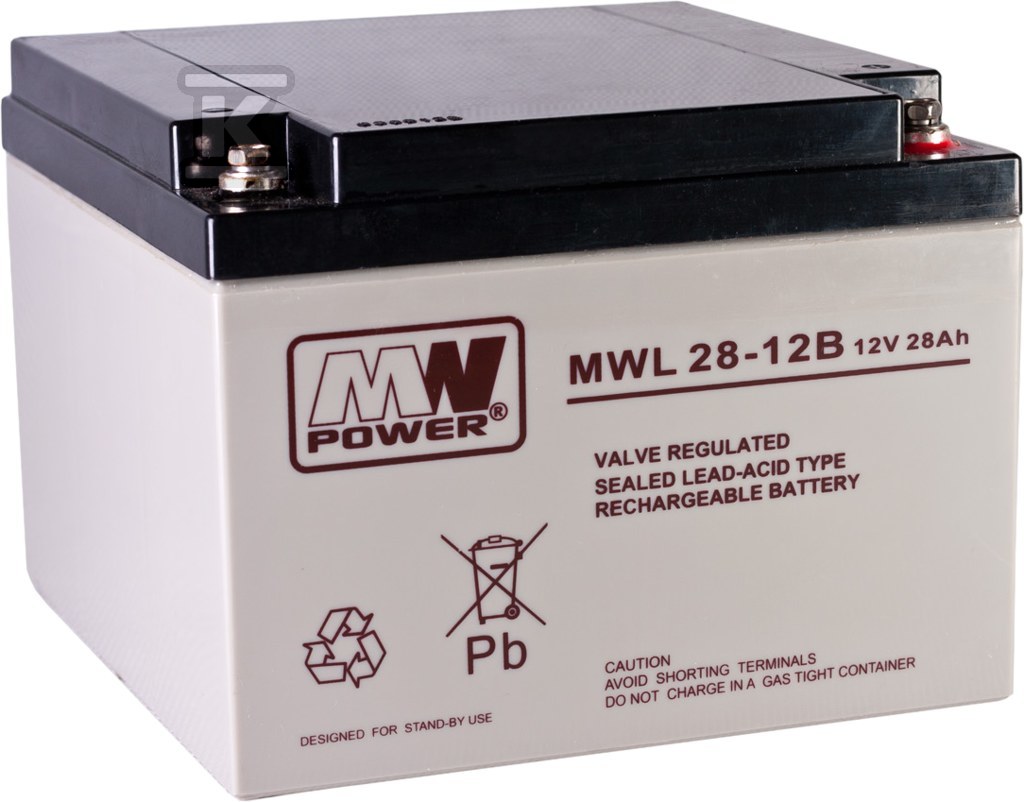 MW Power AGM AGM battery 12V/28Ah 10-12 - MWL 28-12B