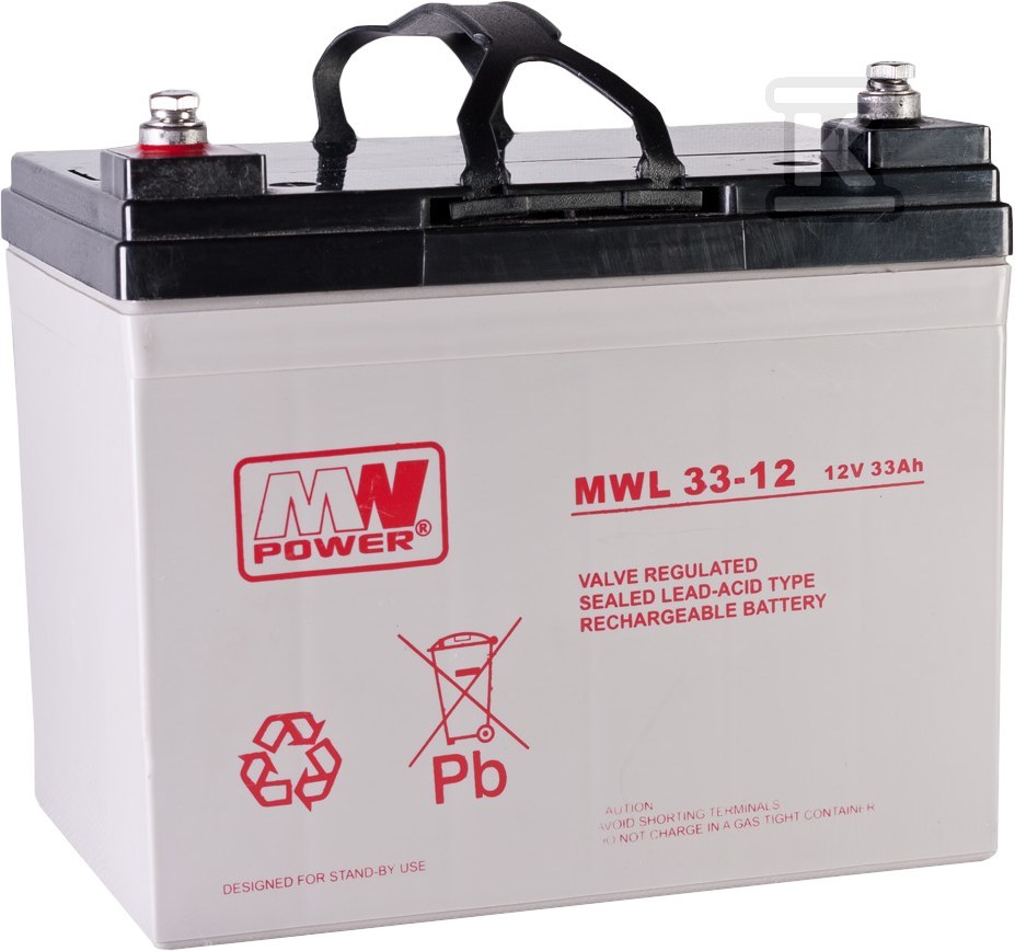 MW Power AGM AGM battery 12V/33Ah 10-12 - MWL 33-12