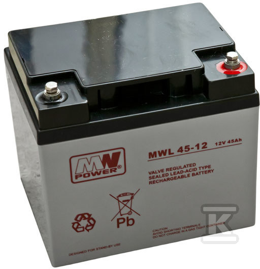 MW Power AGM AGM battery 12V/45Ah 10-12 - MWL 45-12