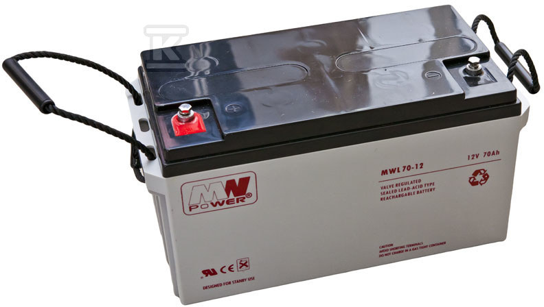 MW Power AGM AGM battery 12V/70Ah 10-12 - MWL 70-12