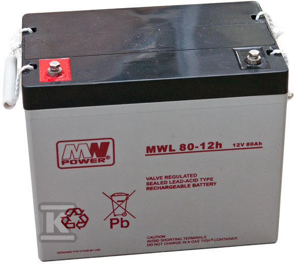 MW Power AGM AGM battery 12V/80Ah 10-12 - MWL 80-12H