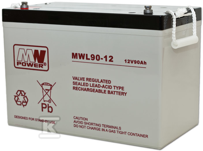 MW Power AGM AGM Battery 12V/90Ah 10-12 - MWL 90-12