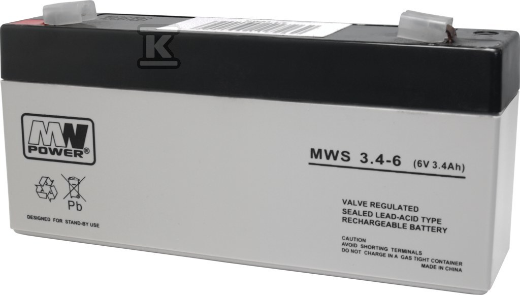 MW Power AGM battery AGM 6V/3,4Ah 5 - MWS 3.4-6