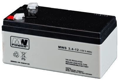 MW Power AGM Battery AGM 12V/3,4Ah 5 - MWS 3.4-12