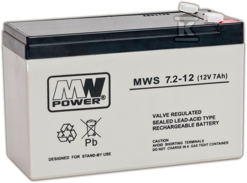 MW Power AGM AGM battery 12V/7,2Ah 5 - MWS 7.2-12