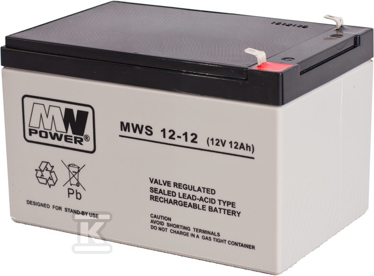 MW Power AGM AGM battery 12V/12Ah 5 - MWS 12-12