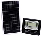 Projektor LED Solarny V-TAC 40W Czarny IP65, Pilot, Timer VT-200W 4000K 3100lm