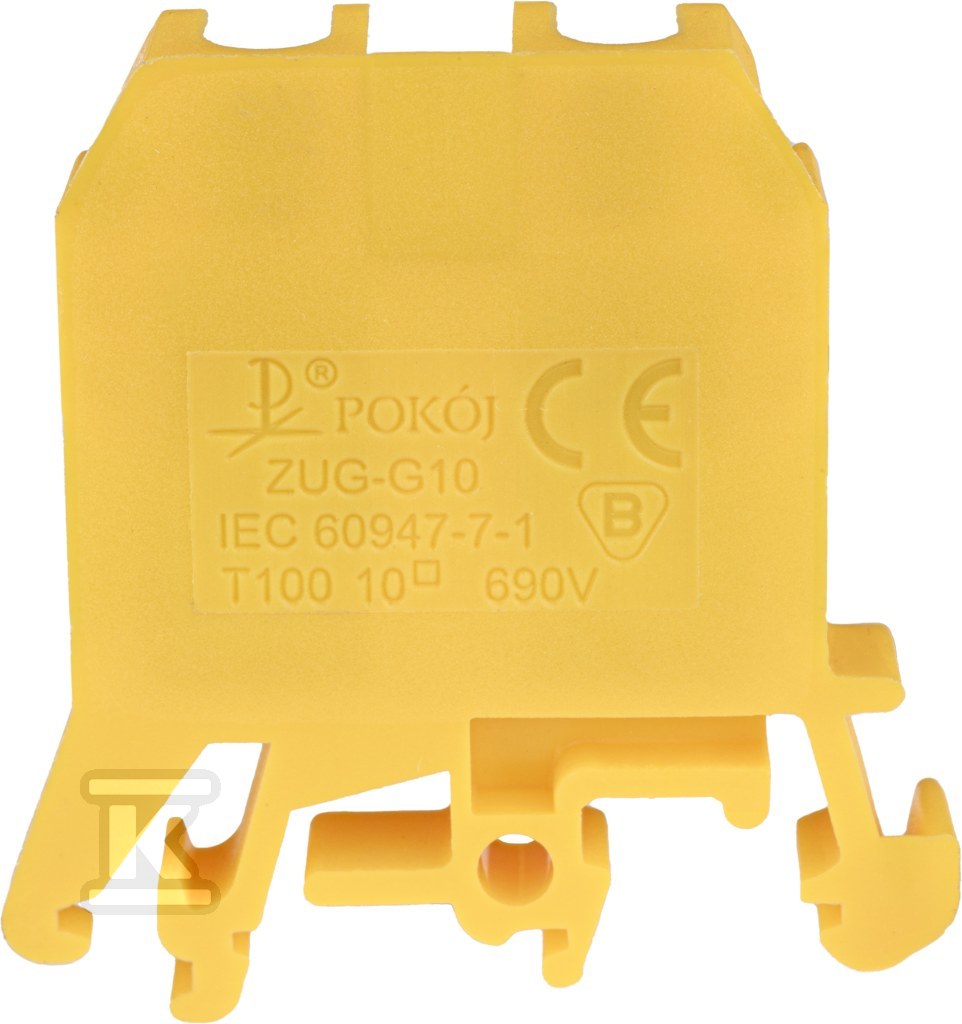 Threaded terminal block ZUG-G10, yellow - A11-0201