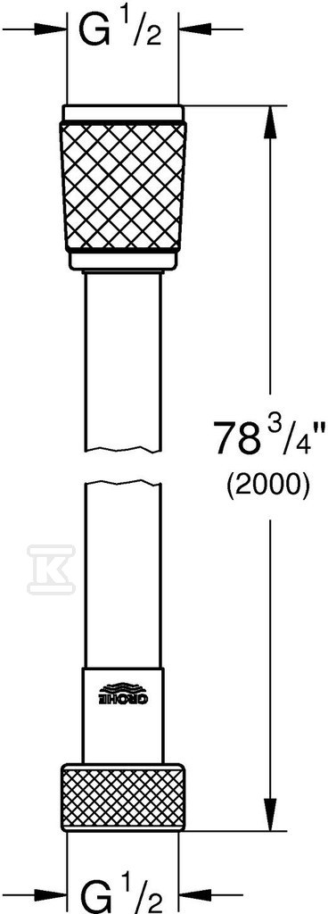 Relexaflex Wąż prysznicowy, chrom, 2000 - 28155002