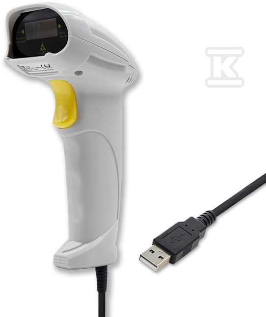 1D Laser Barcode Reader, White 50877 - 50877