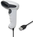 1D laser barcode reader, CCD, USB, White, 50865