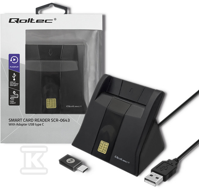 Intelligent ID chip card reader, USB - 50643