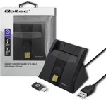 Intelligent ID chip card reader, USB 2.0, Plug&Play SCR-0643, 50643