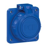 Gniazdo tablicowe proste z klapką, seria NAUTILUS 75x75mm 16A 2P 230V schuko IP68