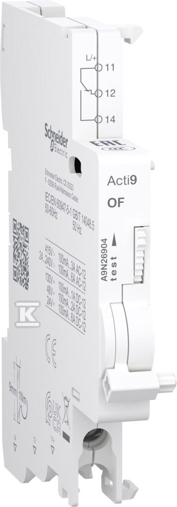 Acti9 OF допоміжний контакт, 1 змінний - A9N26904