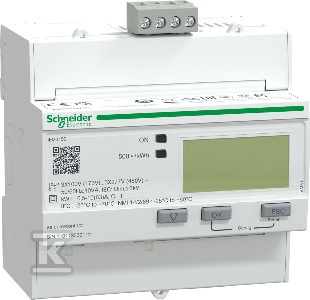 Licznik energii trójfazowy 53A kl 1 - A9MEM3150