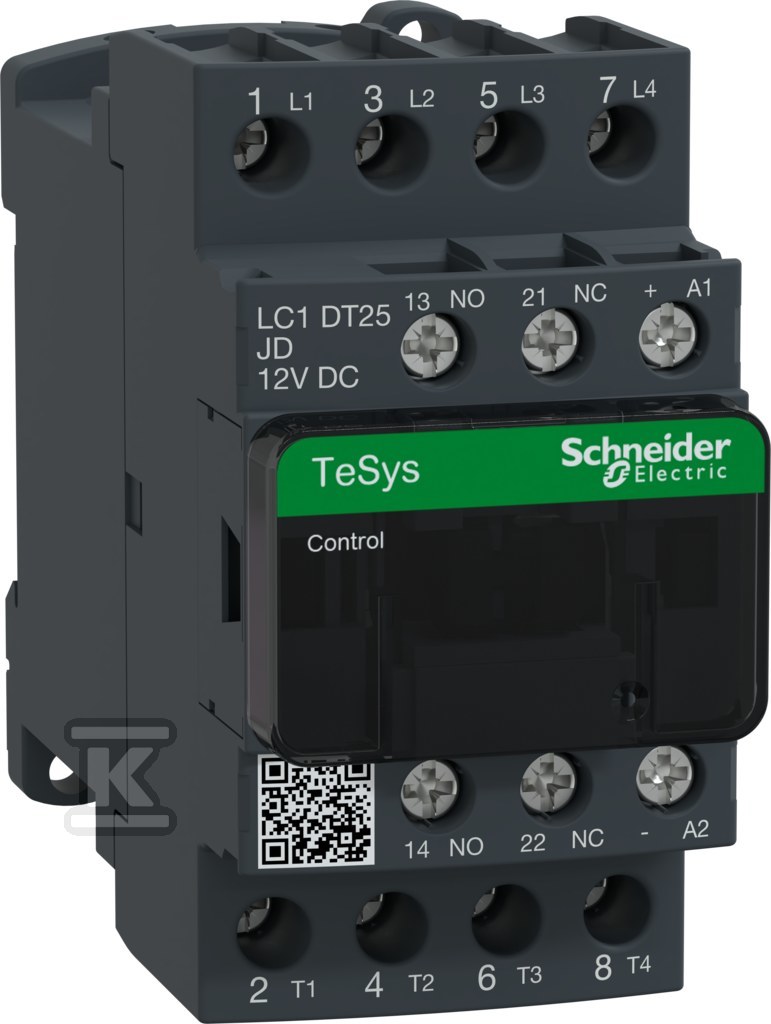 Stycznik mocy TeSys D AC1 25A 4P 1NO - LC1DT25JD