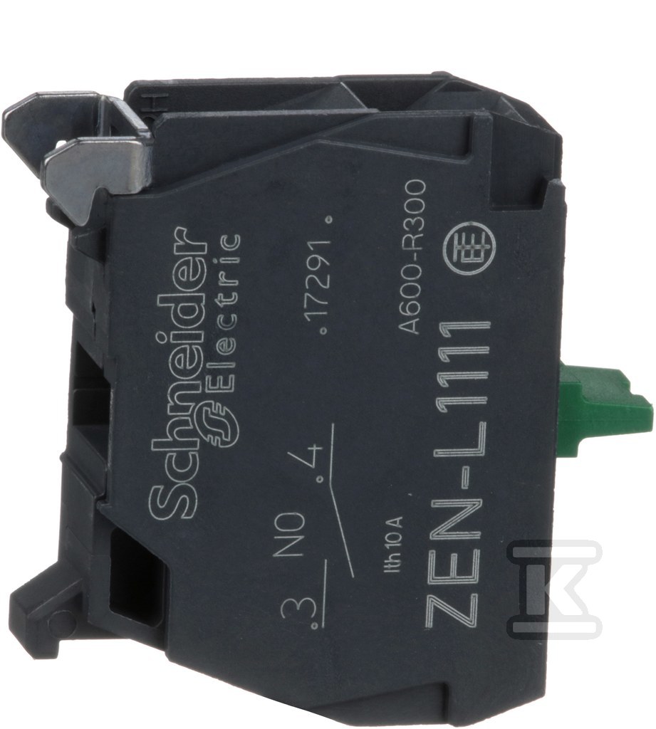 Single contact block for Ø22 1 NO head, - ZENL1111