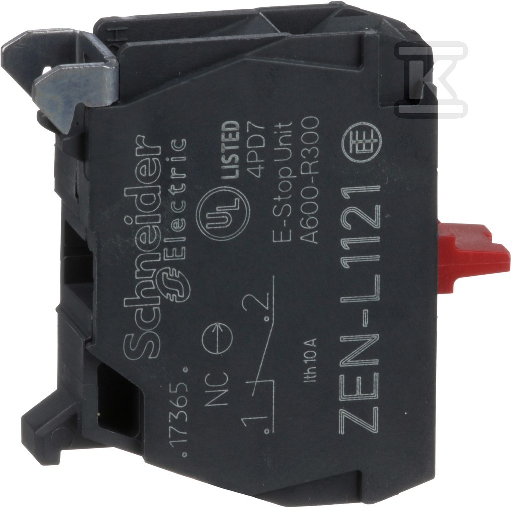 Single contact block for Ø22 1 NC head, - ZENL1121