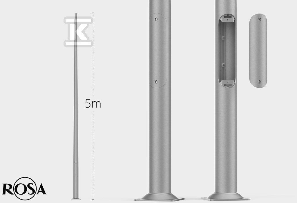 Słup aluminiowy SAL-50G anodowany inox - 42341/C45