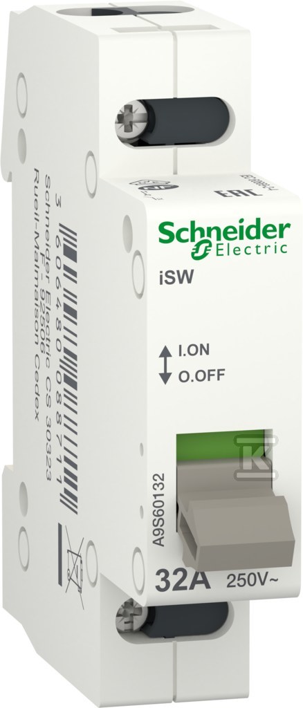 iSW-32-1 32A 1-pole switch disconnector - A9S60132