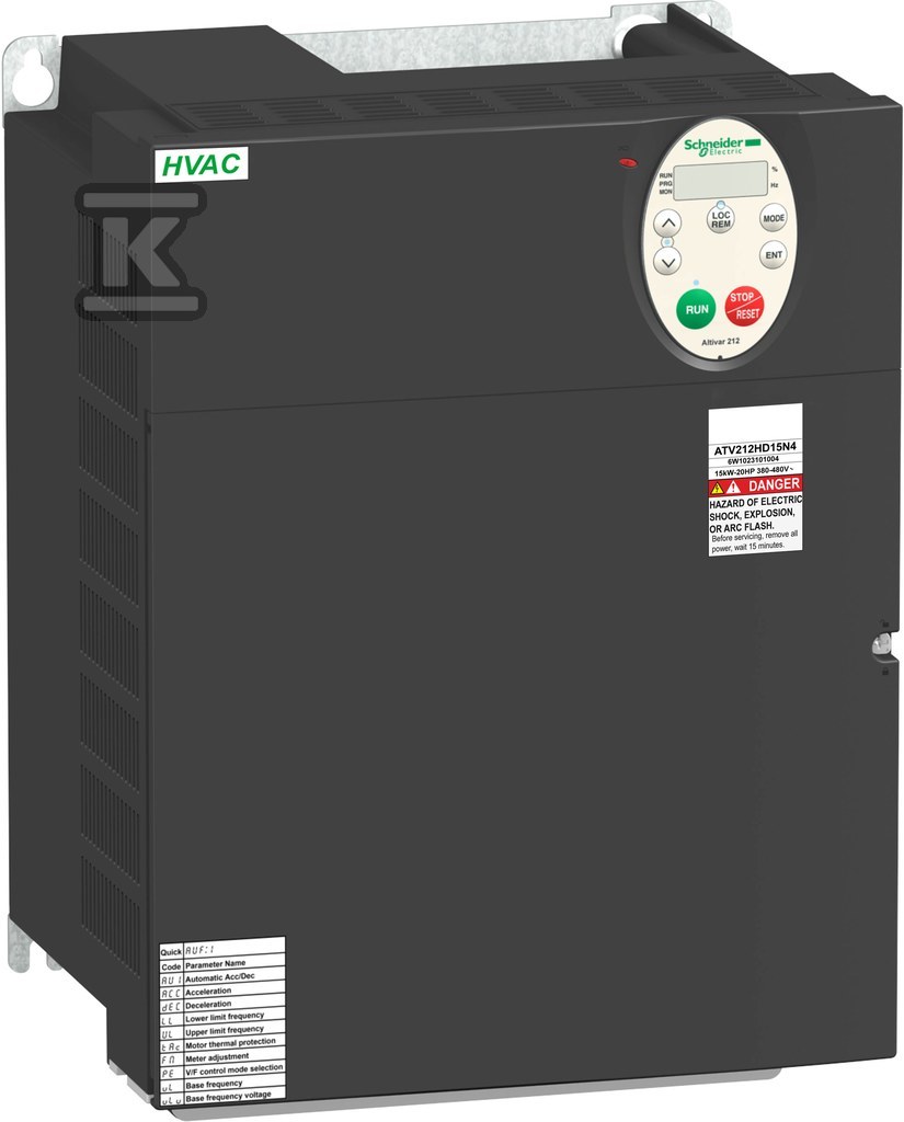 Altivar 212 HVAC 3 ~ 400VAC 18.5kW IP21 - ATV212HD18N4