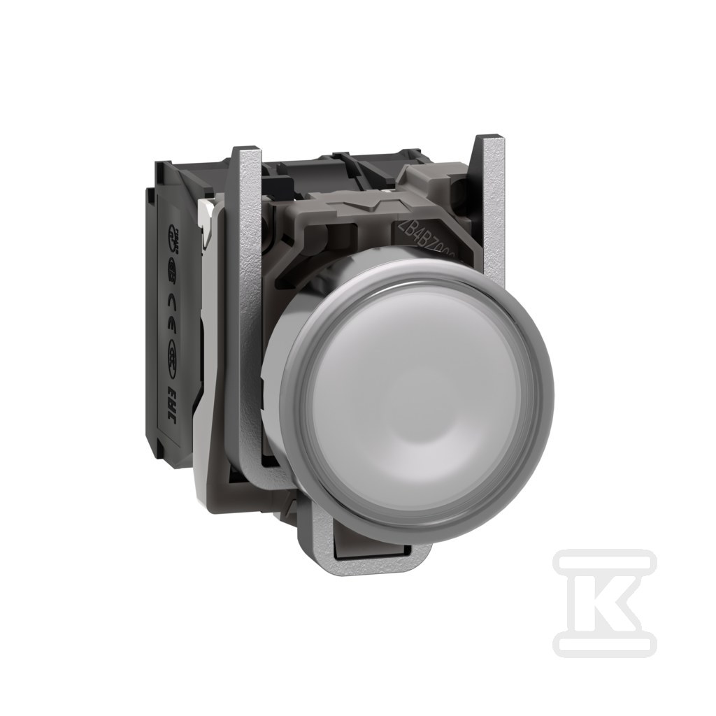 Плоска кнопка біла LED 230-240V - XB4BW31M5