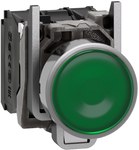 Przycisk kryty podświetlany LED NO+NZ 24V zielony