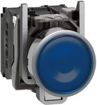 Кнопка змиву зі світлодіодним підсвічуванням, NO+NZ, 24V, синя