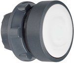 Główka przycisku płaskiego z samoczynnym powrotem, LED BA9a, biała plastikowa Harmony XB5