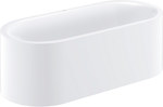 Essence Bath, alpine white, with overflow hole, freestanding