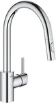 Concetto Single lever sink mixer, chrome, 360 ° spout rotation, separate water channels, 35 mm ceramic head, pull-out spout with flow diverter