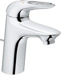 Eurostyle - single lever basin mixer, size S, with a plug, a mixer with an opening